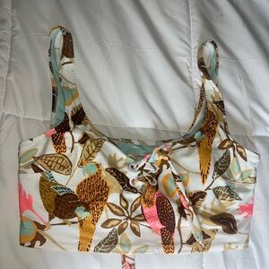 Floral Print Women's Bikini Top